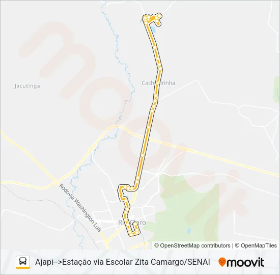 18 AJAPI / FERRAZ Bus Line Map