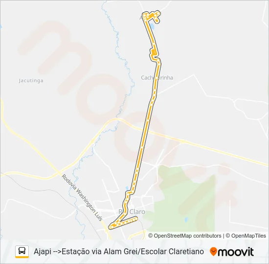 18 AJAPI / FERRAZ Bus Line Map