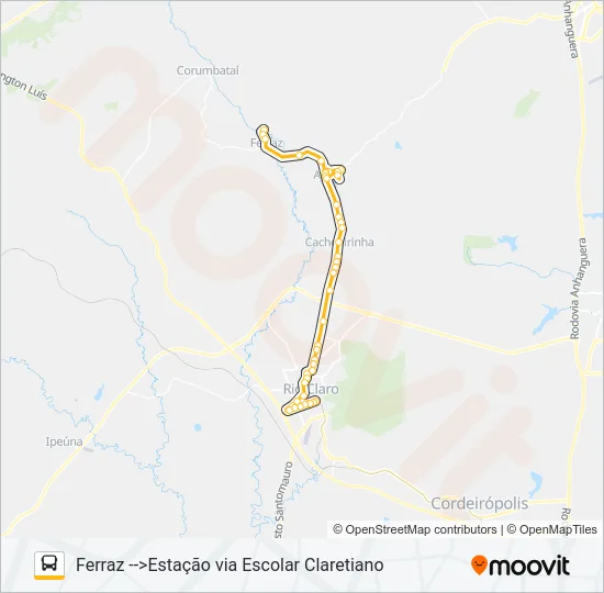 18 AJAPI / FERRAZ Bus Line Map