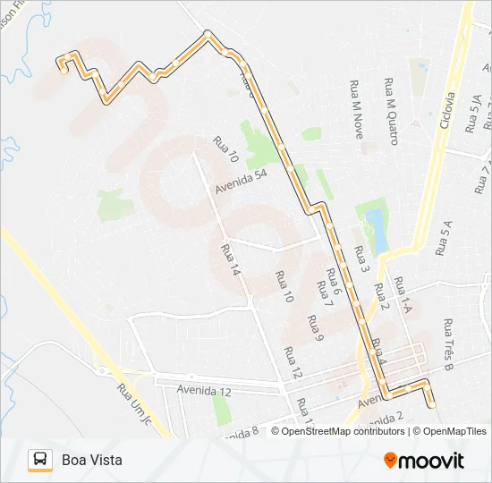 20 BOA VISTA / CENTRO Bus Line Map