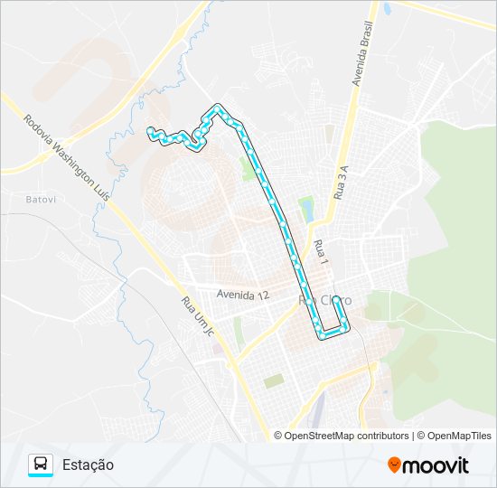 Mapa de 20 BOA VISTA / CENTRO de autobús