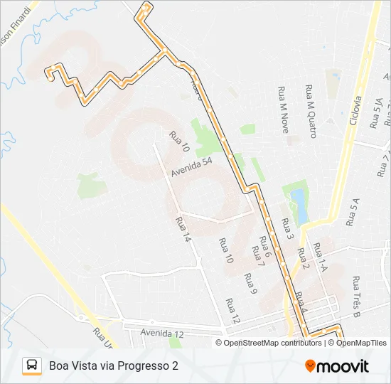 20 BOA VISTA / CENTRO Bus Line Map