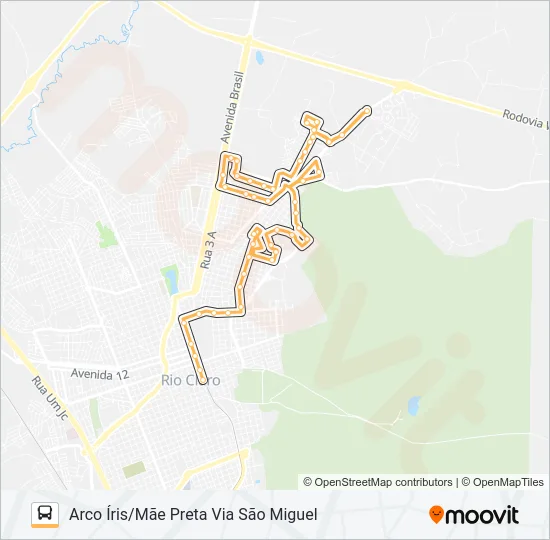 02 ARCO IRIS / MÃE PRETA Bus Line Map