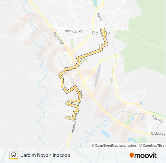 24 JARDIM NOVO / INOCOOP Bus Line Map