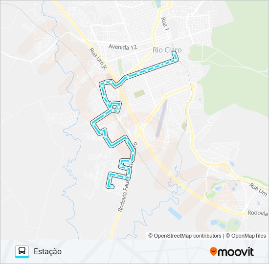 Mapa de 23 JARDIM NOVO / RODOVIÁRIA de autobús