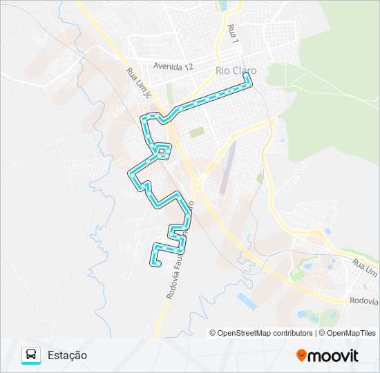 23 JARDIM NOVO / RODOVIÁRIA bus Line Map