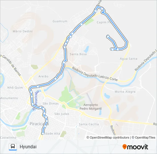 0507 PQ. AUTOMOTIVO (VIA HYUNDAI)  Line Map