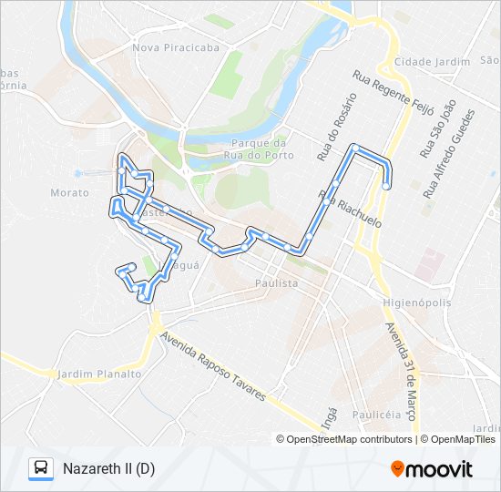 Mapa de 0315 JARAGUÁ de autobús