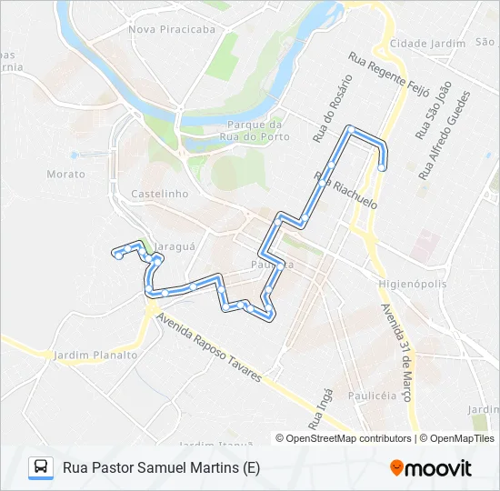 0315 JARAGUÁ  Line Map