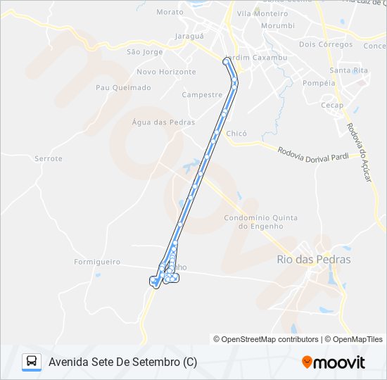 Mapa de 0329 SALTINHO de autobús