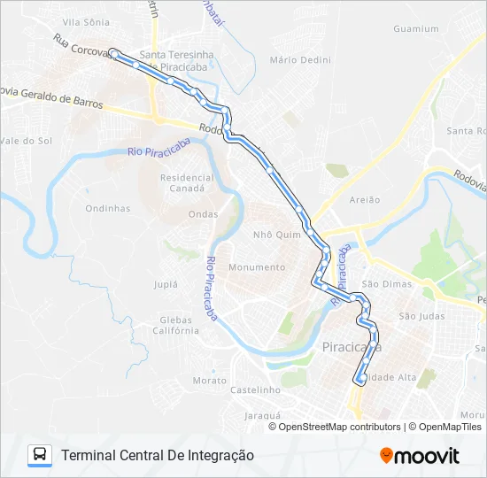 0444 SÔNIA / CENTRO  Line Map