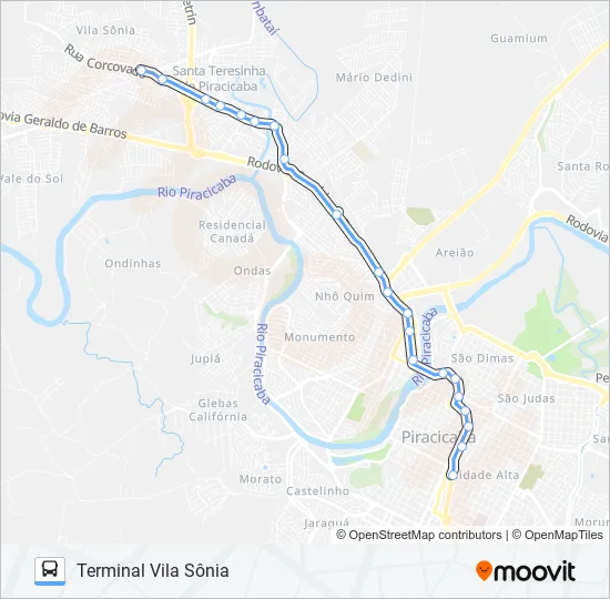 0444 SÔNIA / CENTRO  Line Map