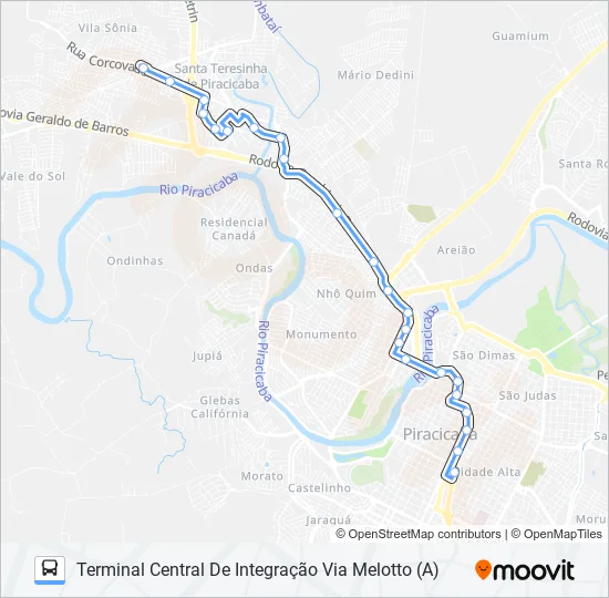 0444 SÔNIA / CENTRO  Line Map