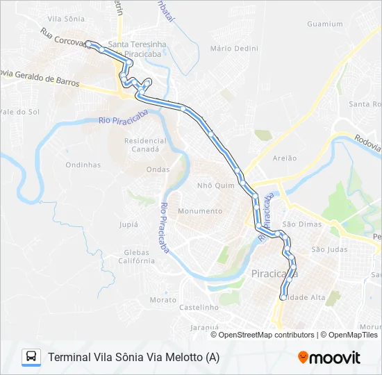 0444 SÔNIA / CENTRO  Line Map