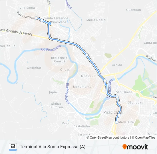 0444 SÔNIA / CENTRO  Line Map