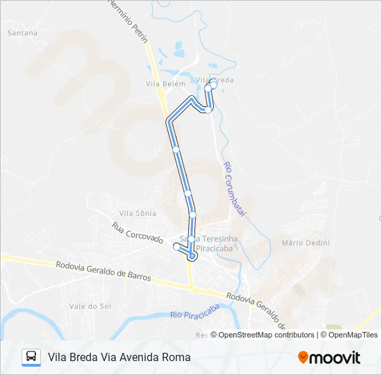 0410 PARQUE ORLANDA / TVS  Line Map