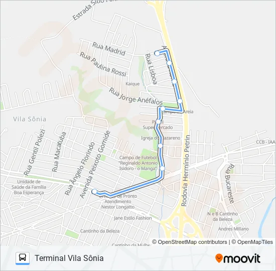 0410 PARQUE ORLANDA / TVS  Line Map