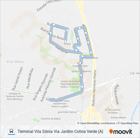0410 PARQUE ORLANDA / TVS  Line Map