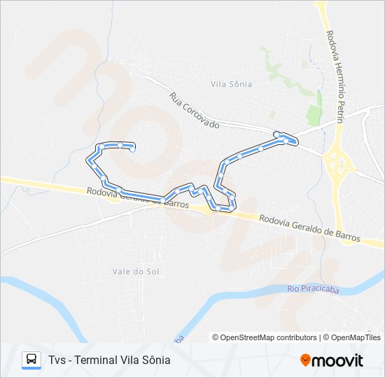 0402 PARQUE PIRACICABA / TVS bus Line Map