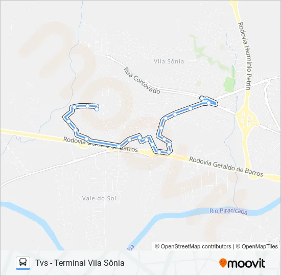 0402 PARQUE PIRACICABA / TVS  Line Map
