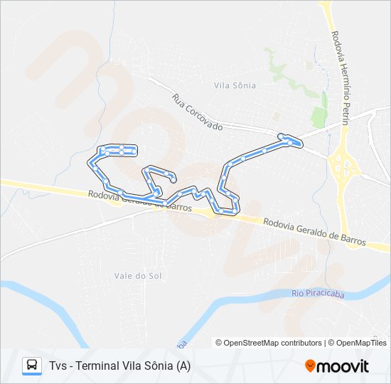 0402 PARQUE PIRACICABA / TVS bus Line Map