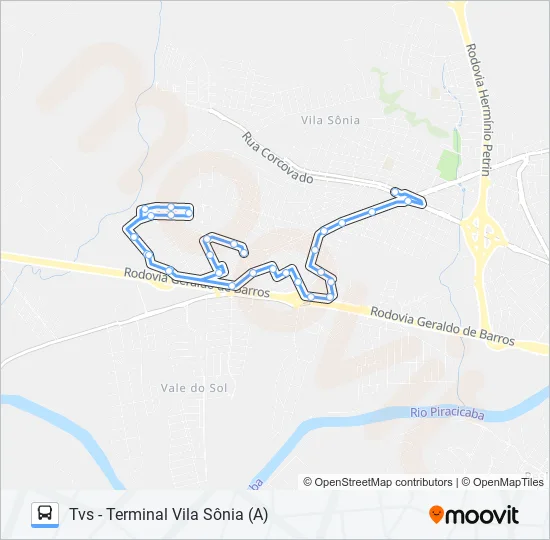 0402 PARQUE PIRACICABA / TVS  Line Map
