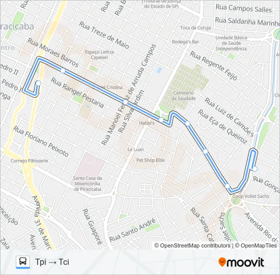 240 CECAP / TPI / CENTRO  Line Map