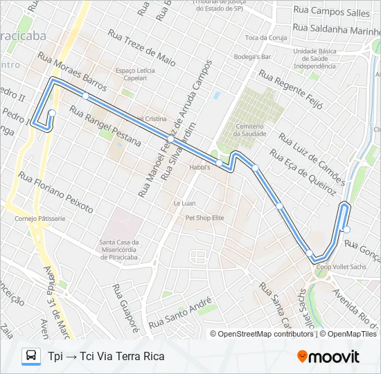 240 CECAP / TPI / CENTRO  Line Map