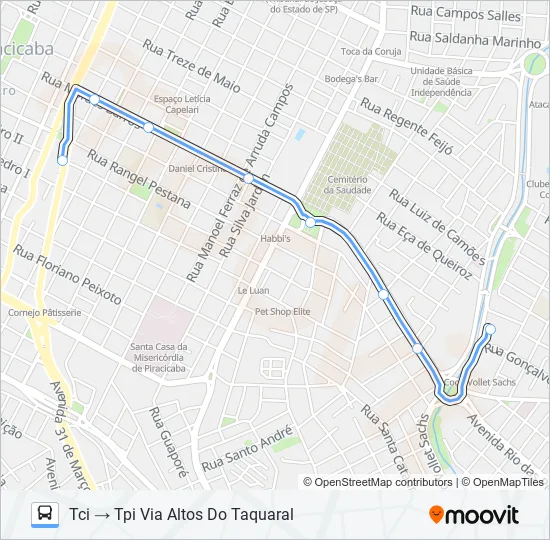 240 CECAP / TPI / CENTRO  Line Map