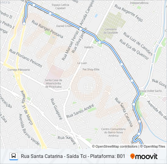 Mapa da linha 0228 ANHANGUERA DIRETO / TCI de ônibus