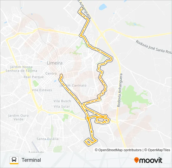 Mapa de 08B ATACADÃO X TERMINAL de autobús