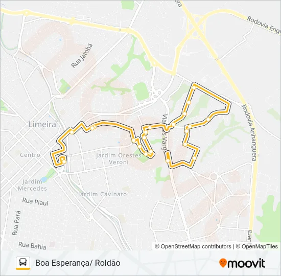 115 BOA ESPERANÇA X TERMINAL Bus Line Map