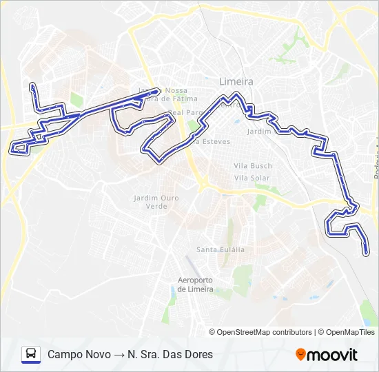 06 CAMPO NOVO X N. SRA. DAS DORES Bus Line Map