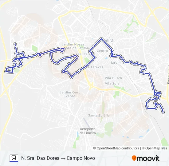 06 CAMPO NOVO X N. SRA. DAS DORES Bus Line Map
