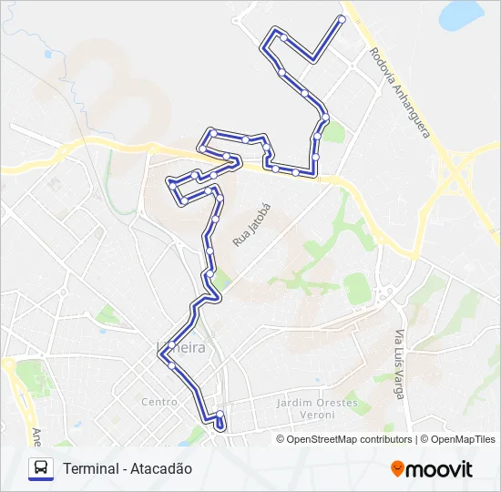 114 LAGOA NOVA X ATACADÃO (VIA SHOPPING) Bus Line Map