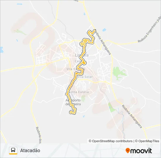 114 LAGOA NOVA X ATACADÃO (VIA SHOPPING) Bus Line Map
