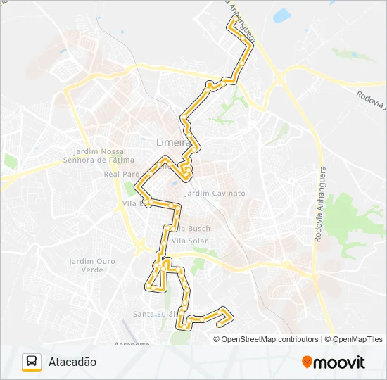 01 JD. CAMPO VERDE / G. PICCININI X SHOPPING/ATACADÃO Bus Line Map