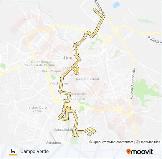 01 JD. CAMPO VERDE / G. PICCININI X SHOPPING/ATACADÃO Bus Line Map