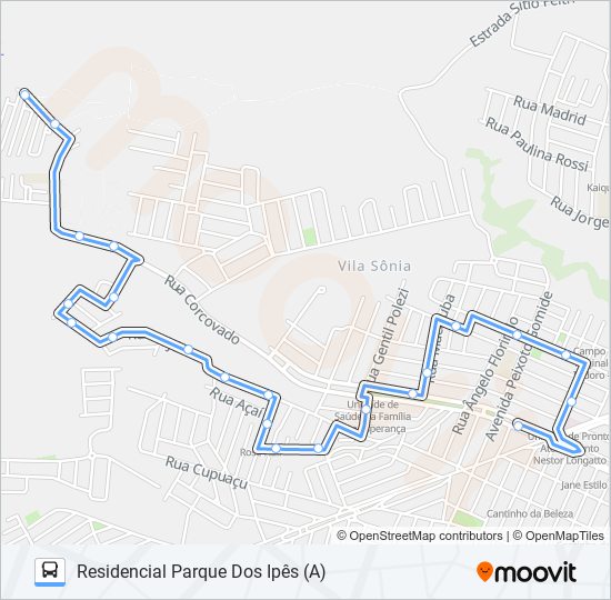 Mapa da linha 0404 BOA ESPERANÇA de 
