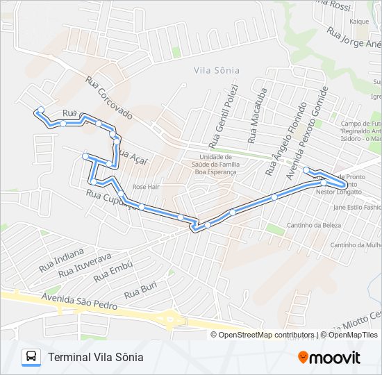 Mapa da linha 0404 BOA ESPERANÇA de 