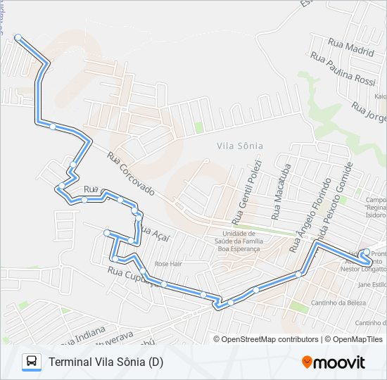 Mapa da linha 0404 BOA ESPERANÇA de 