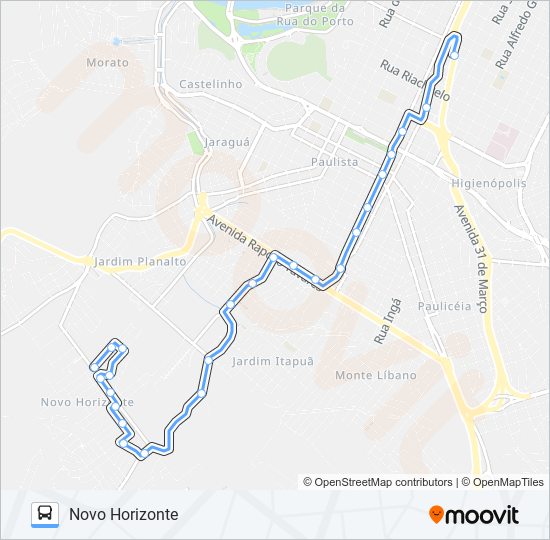 0322 NOVO HORIZONTE bus Line Map