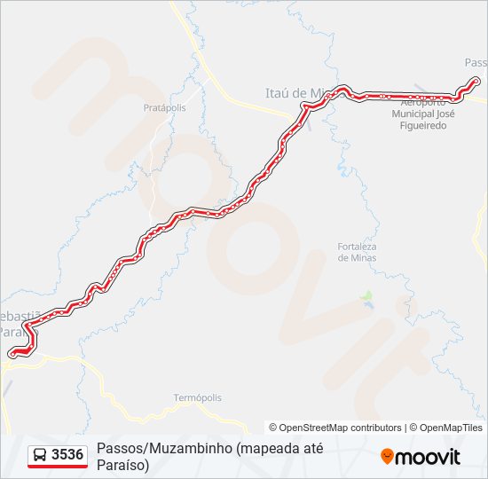 3536 bus Line Map