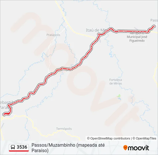 3536 Bus Line Map