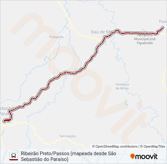 Mapa da linha 08-0214-00 de ônibus
