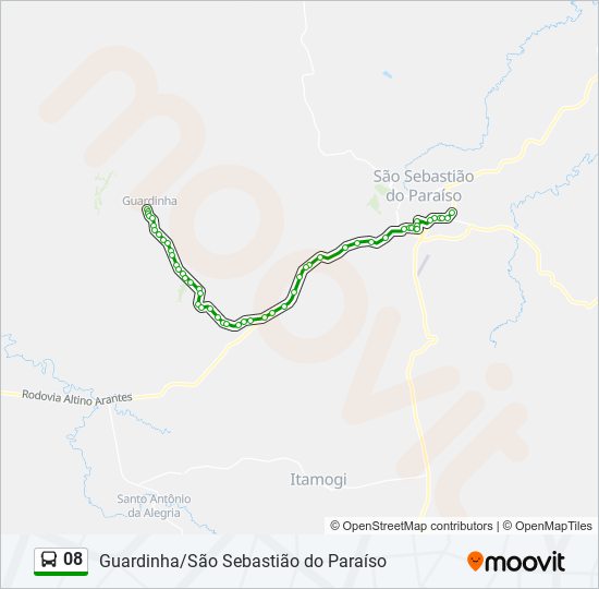 Mapa de 08 de autobús