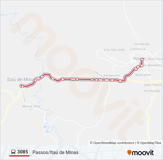 3085 Bus Line Map