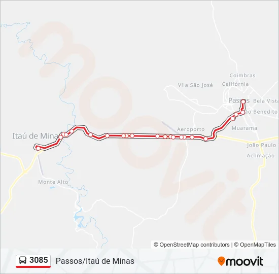 3085 Bus Line Map