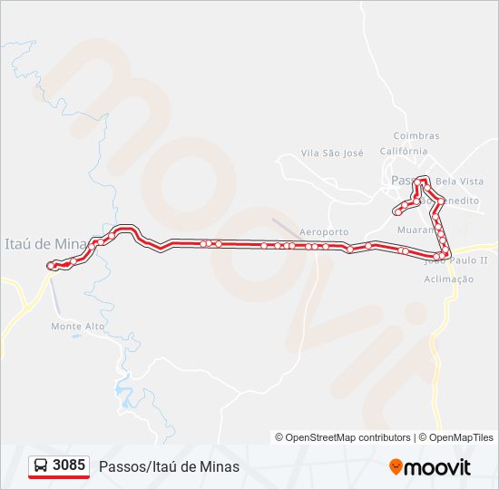 3085 bus Line Map