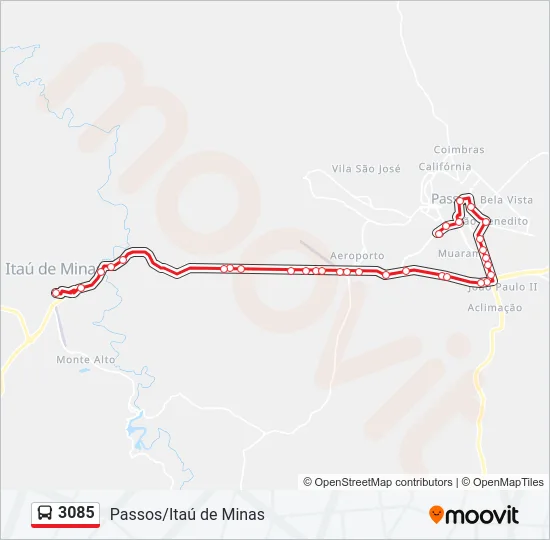 3085 Bus Line Map